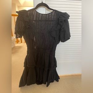 Love shack fancy Natasha dress black size L